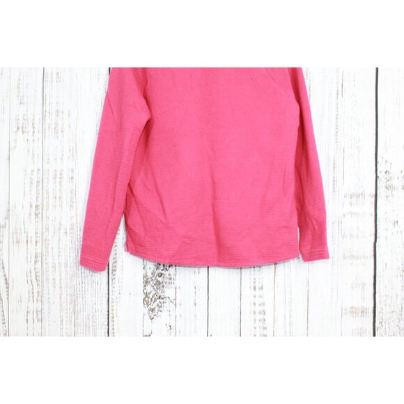 LL Bean Lakewashed Double-Knit Quarter Snap Pullover Rasp Berry S Pet - Picture 10 of 11